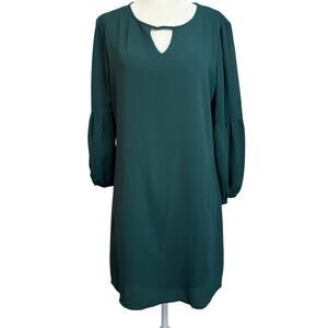 As U Wish Juniors Forest Green Shift Mini Dress Small